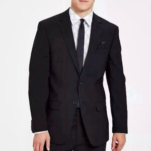 Bar III Men’s Black Wool Slim Fit 2 Piece Suit Pants Jacket - 44 Reg